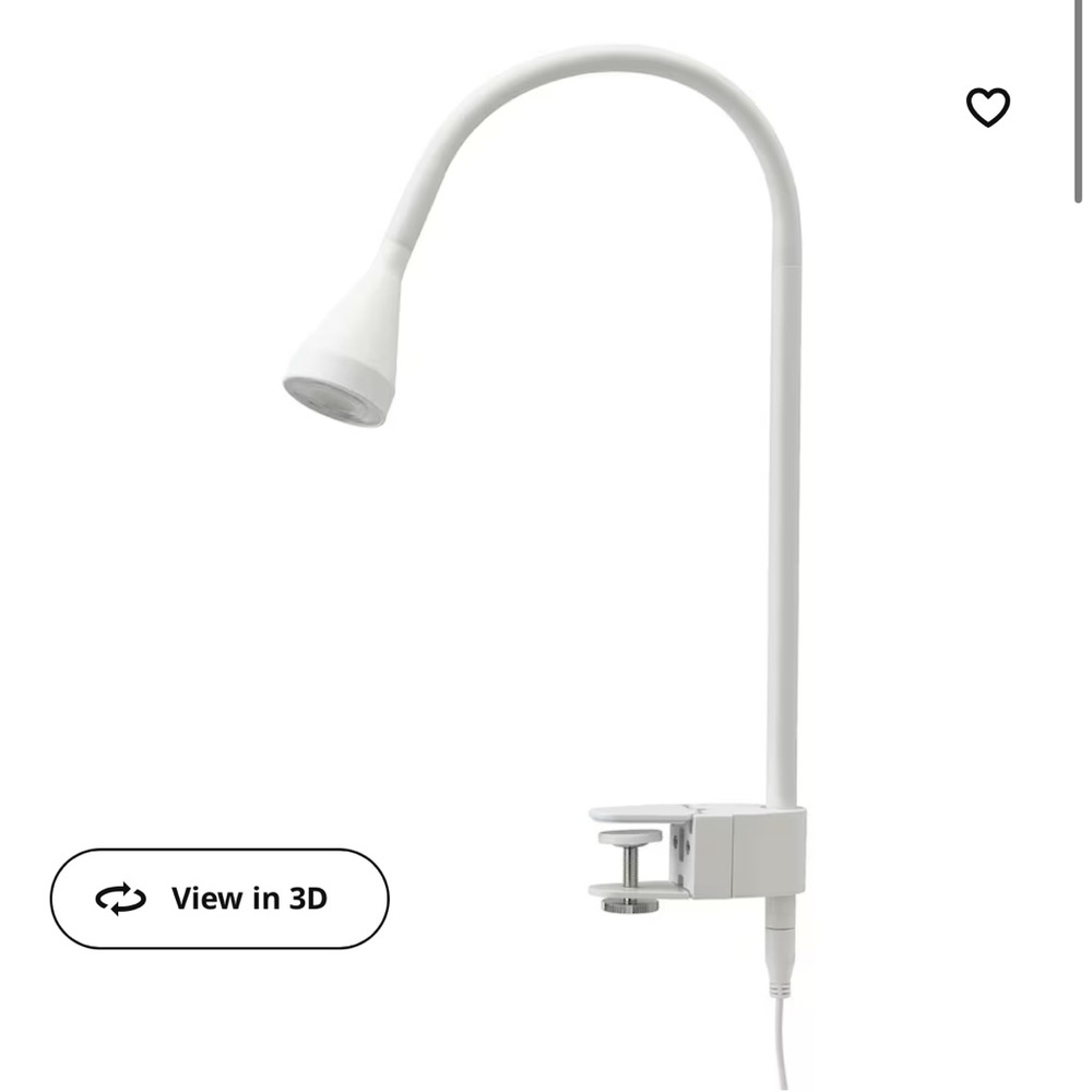 IKEA-NÄVLINGE
LED wall/clamp spotlight, white-gently used